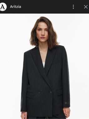 Babaton Black Pinstripe Millions Blazer